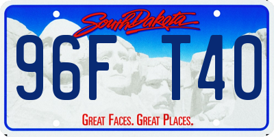 SD license plate 96FT40