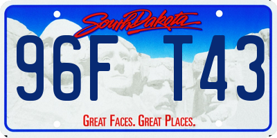 SD license plate 96FT43