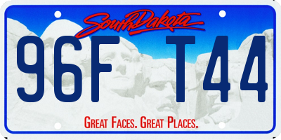 SD license plate 96FT44