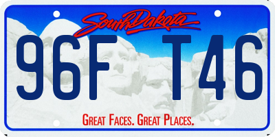 SD license plate 96FT46