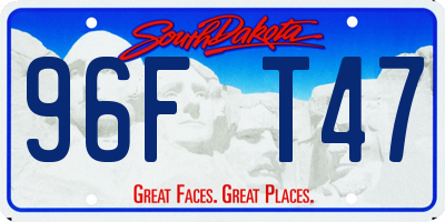 SD license plate 96FT47