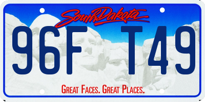 SD license plate 96FT49