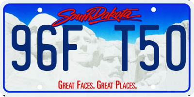 SD license plate 96FT50