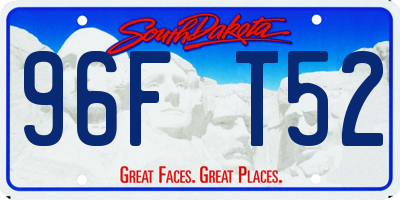 SD license plate 96FT52