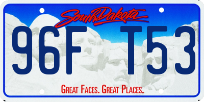 SD license plate 96FT53