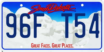 SD license plate 96FT54