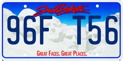 SD license plate 96FT56