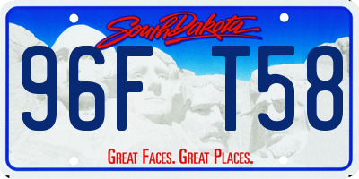 SD license plate 96FT58