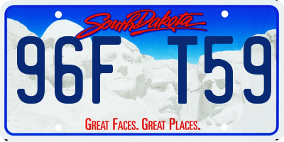 SD license plate 96FT59