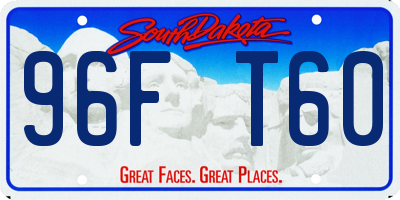 SD license plate 96FT60