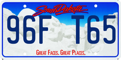 SD license plate 96FT65