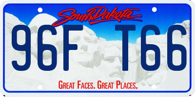 SD license plate 96FT66