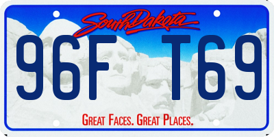 SD license plate 96FT69