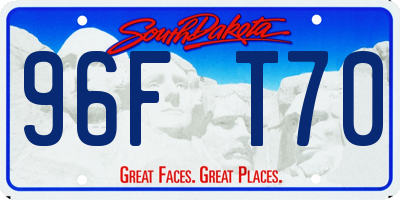 SD license plate 96FT70