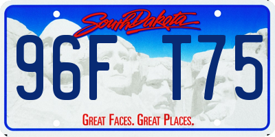 SD license plate 96FT75