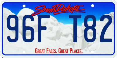 SD license plate 96FT82