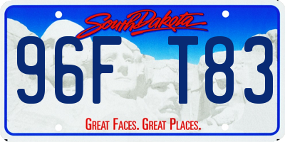 SD license plate 96FT83