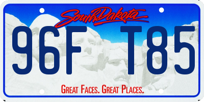 SD license plate 96FT85