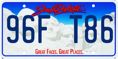 SD license plate 96FT86