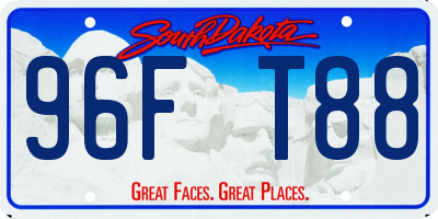 SD license plate 96FT88