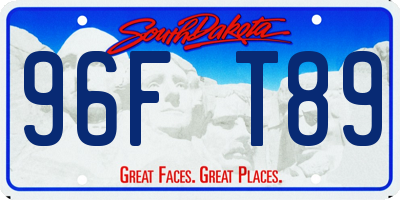 SD license plate 96FT89