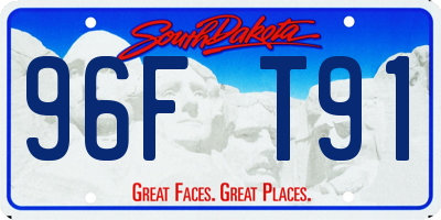 SD license plate 96FT91