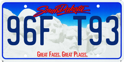 SD license plate 96FT93