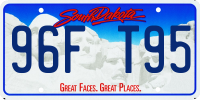 SD license plate 96FT95