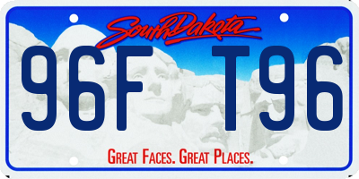 SD license plate 96FT96