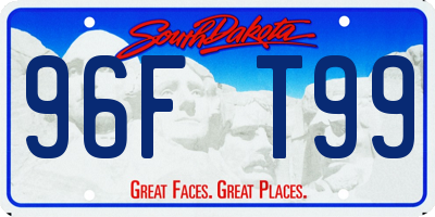 SD license plate 96FT99