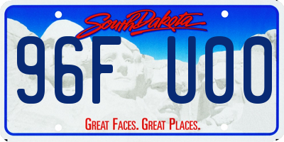 SD license plate 96FU00