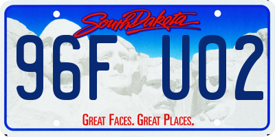 SD license plate 96FU02