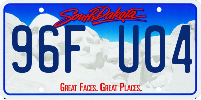 SD license plate 96FU04