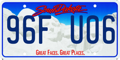 SD license plate 96FU06