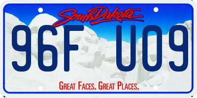 SD license plate 96FU09