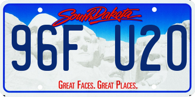 SD license plate 96FU20