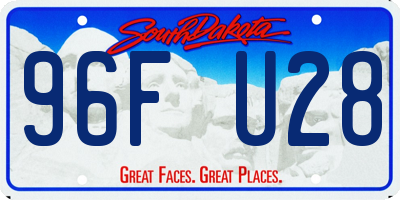 SD license plate 96FU28
