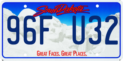 SD license plate 96FU32