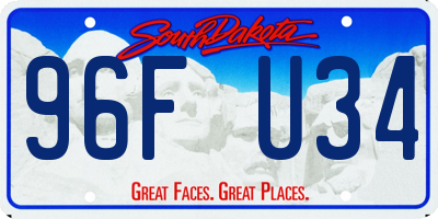 SD license plate 96FU34