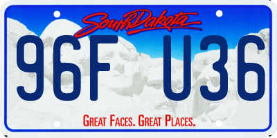 SD license plate 96FU36