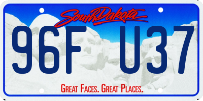SD license plate 96FU37