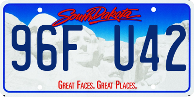 SD license plate 96FU42