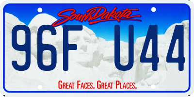SD license plate 96FU44
