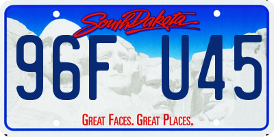 SD license plate 96FU45