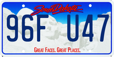 SD license plate 96FU47