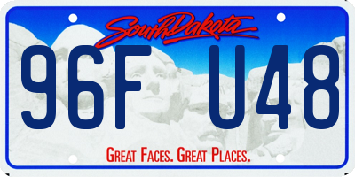 SD license plate 96FU48