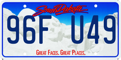 SD license plate 96FU49