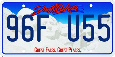 SD license plate 96FU55