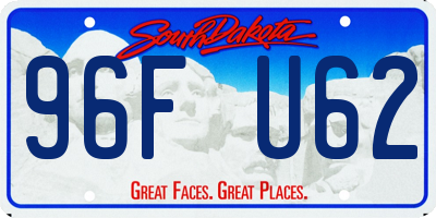 SD license plate 96FU62