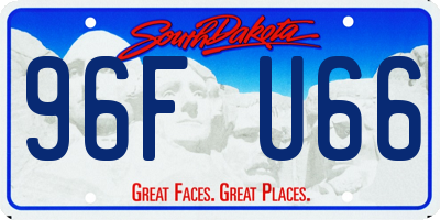 SD license plate 96FU66